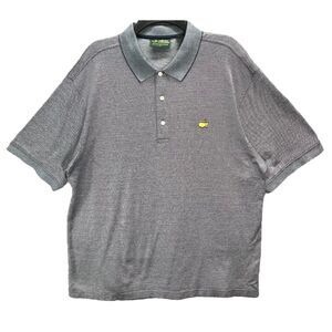 Masters Golf Polo Mens L Blue Gray Polo 2 Ply Pima Cotton Classic Preppy Vintage